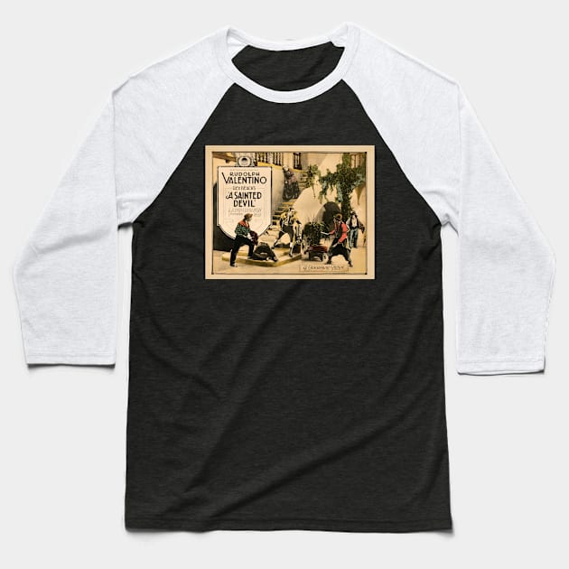 Rudolph Valentino in «A Sainted Devil» Baseball T-Shirt by Gilded Age